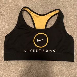 Nike womens drifit livestrong sports bra small